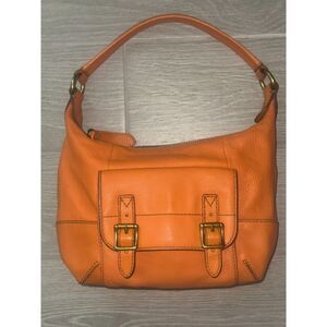 Fossil Tate Hobo bag, orange pebbled leather.